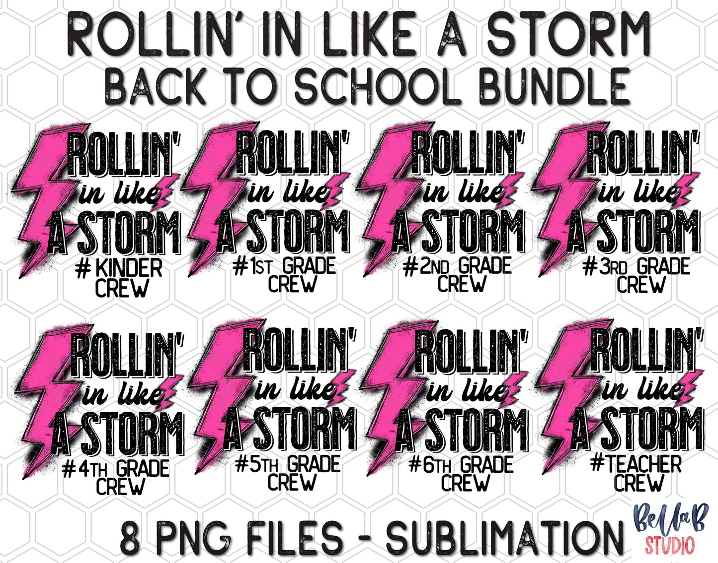 Rollin' In Like A Storm Hot Pink Sublimation Bundle