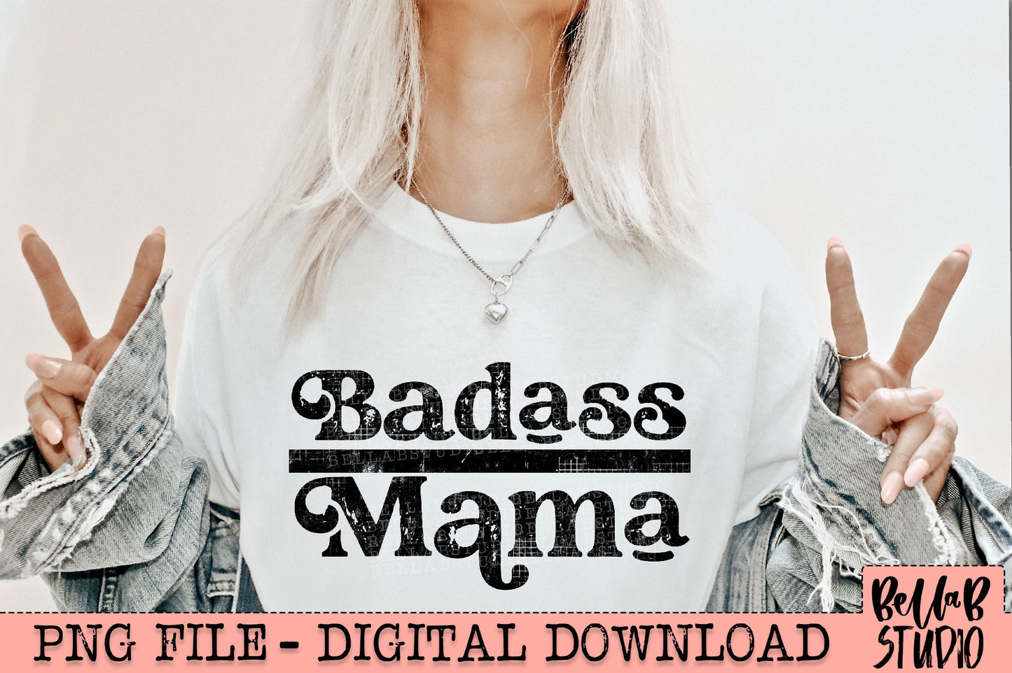 Retro Badass Mama PNG Design