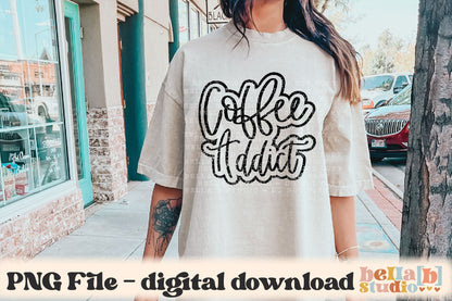 Coffee Addict PNG Design