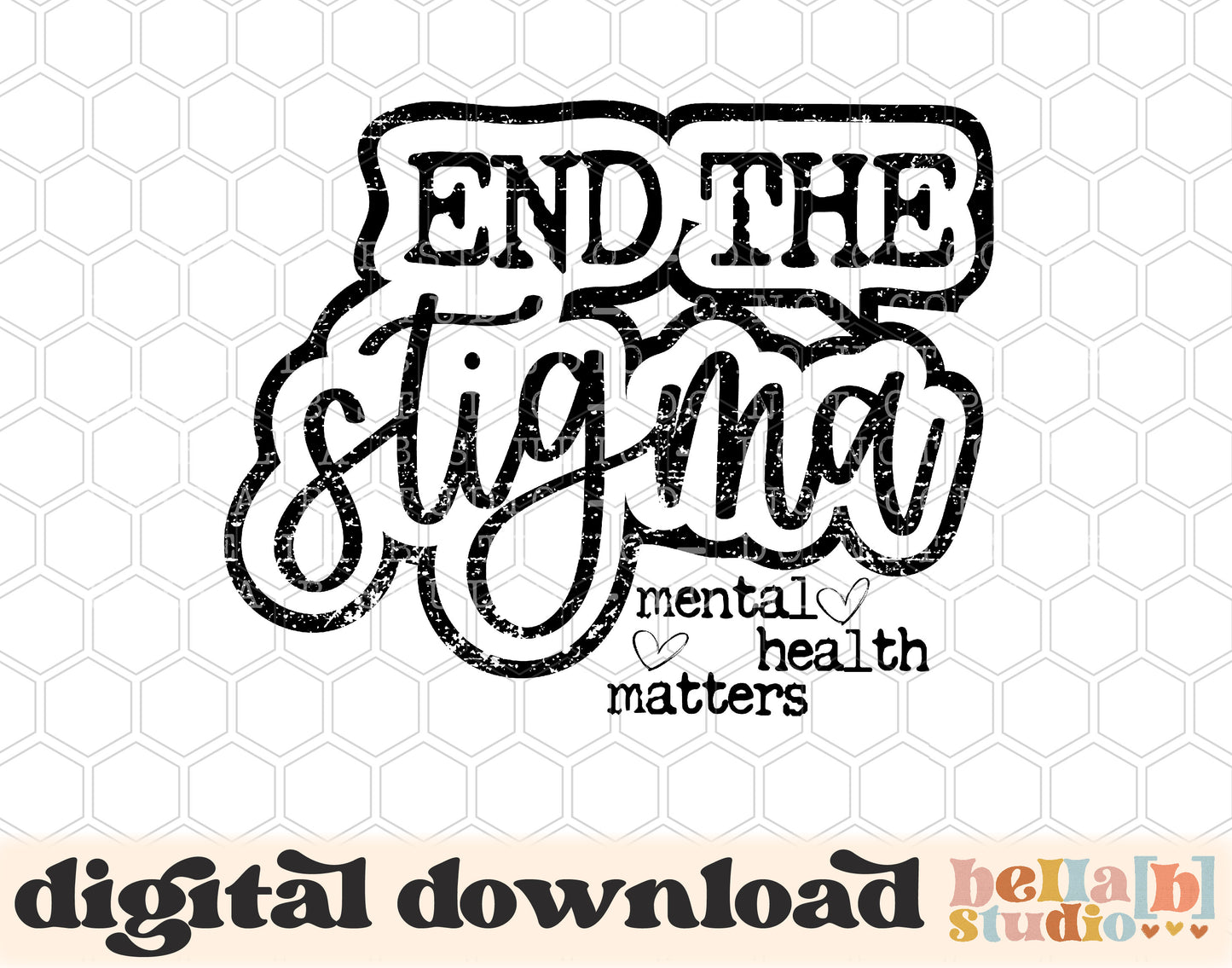 End The Stigma PNG Design