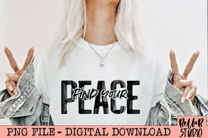 Find Your Peace PNG Design