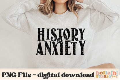 History Of Anxiety PNG Design