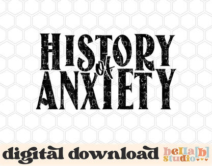 History Of Anxiety PNG Design