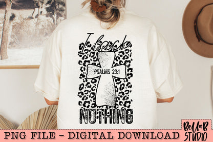 I Lack Nothing Psalms 23 PNG Design