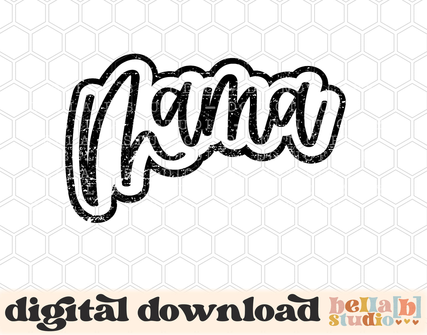 Mama Outlined PNG Design