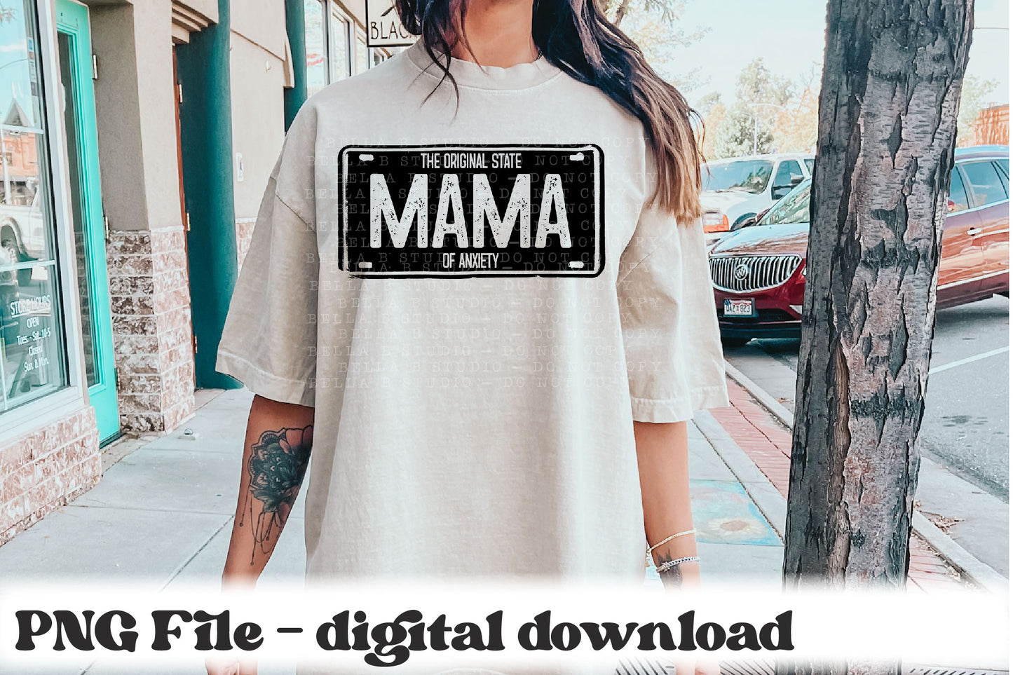 Mama - The Original State Of Anxiety Licence Plate PNG Design