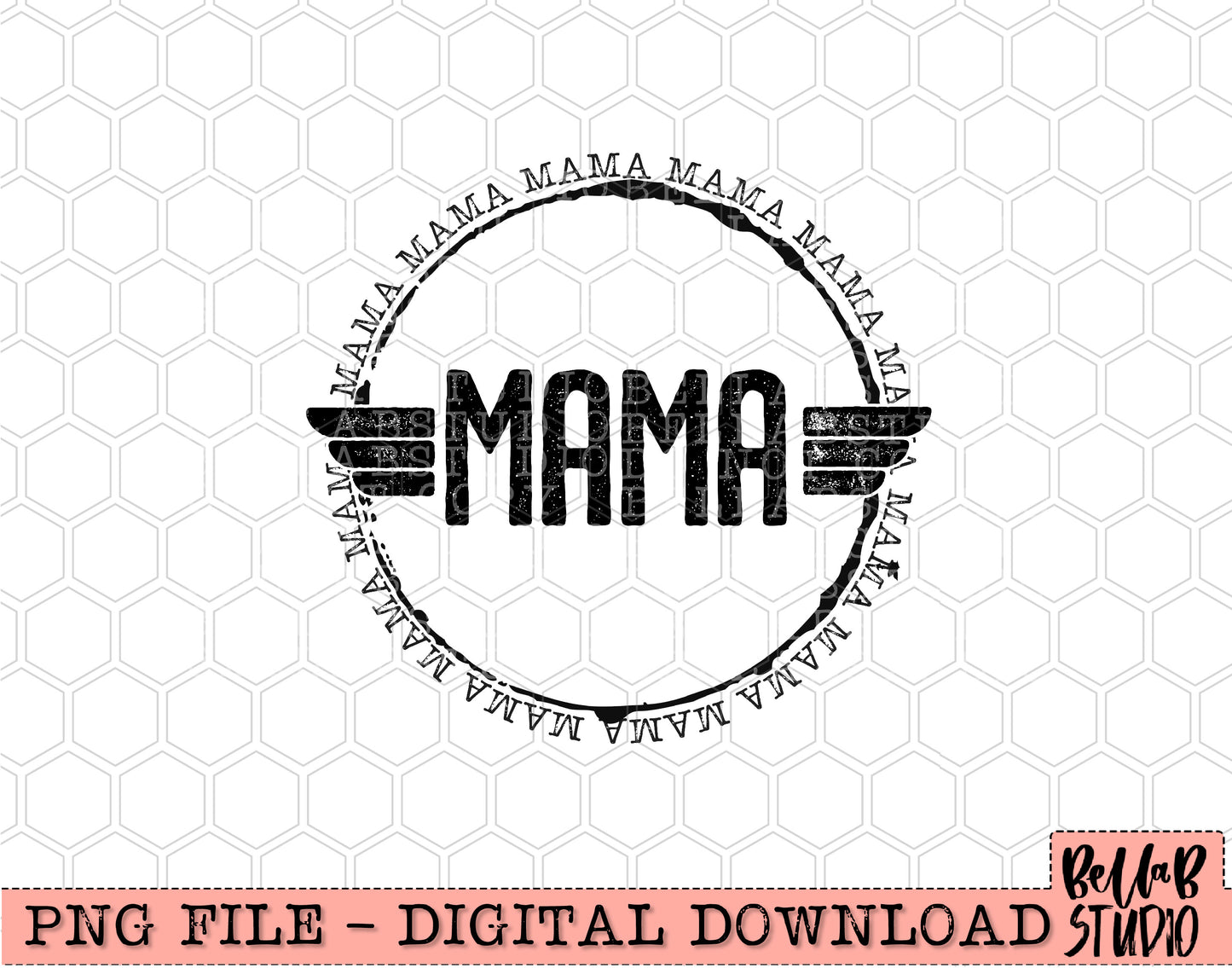 Mama Wings Round PNG Design