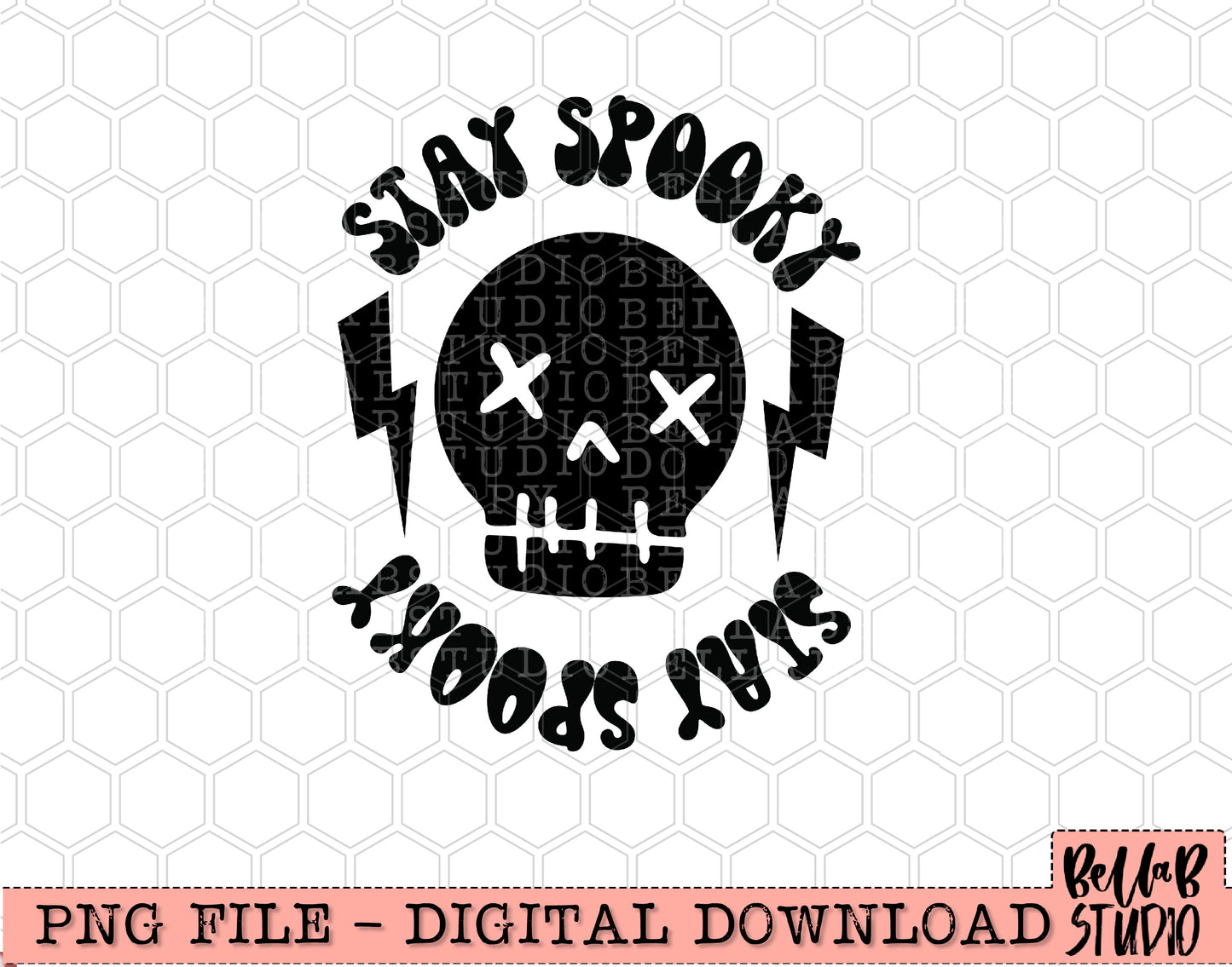 Stay Spooky Cute Skull PNG Design