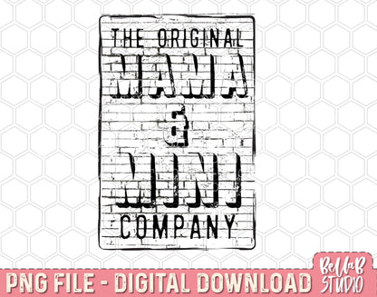 The Original Mama And Mini Company Brick PNG Sublimation Design