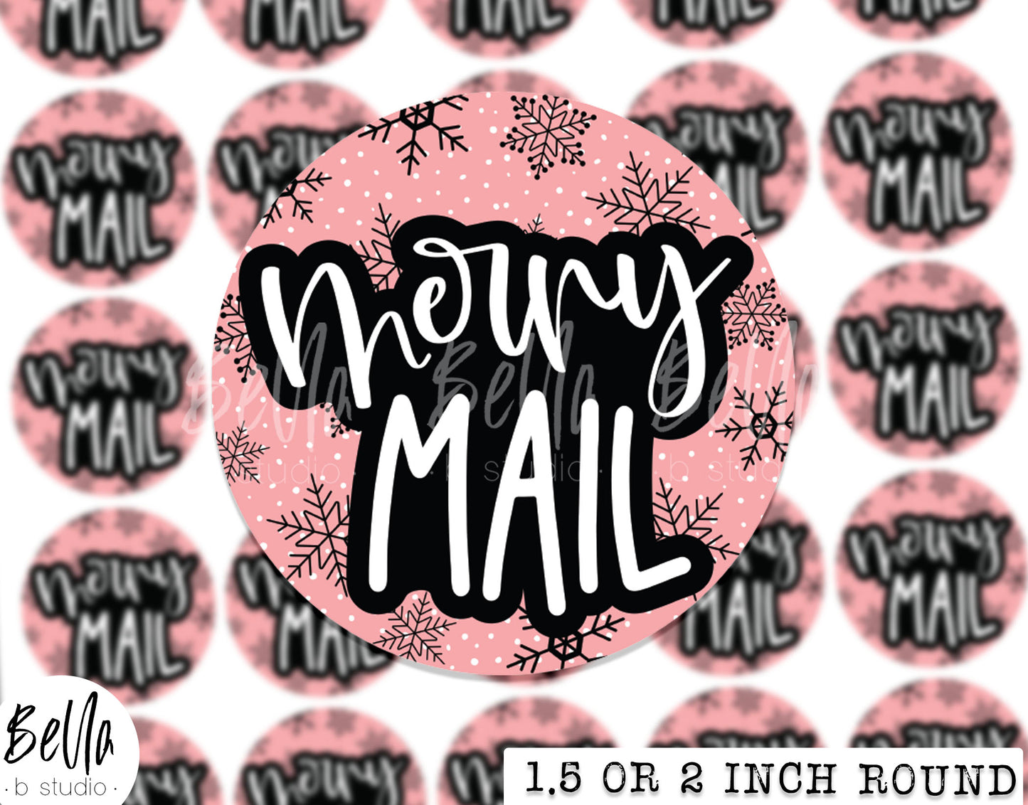 Merry Mail Sticker Sheet - Small Business Packaging Stickers