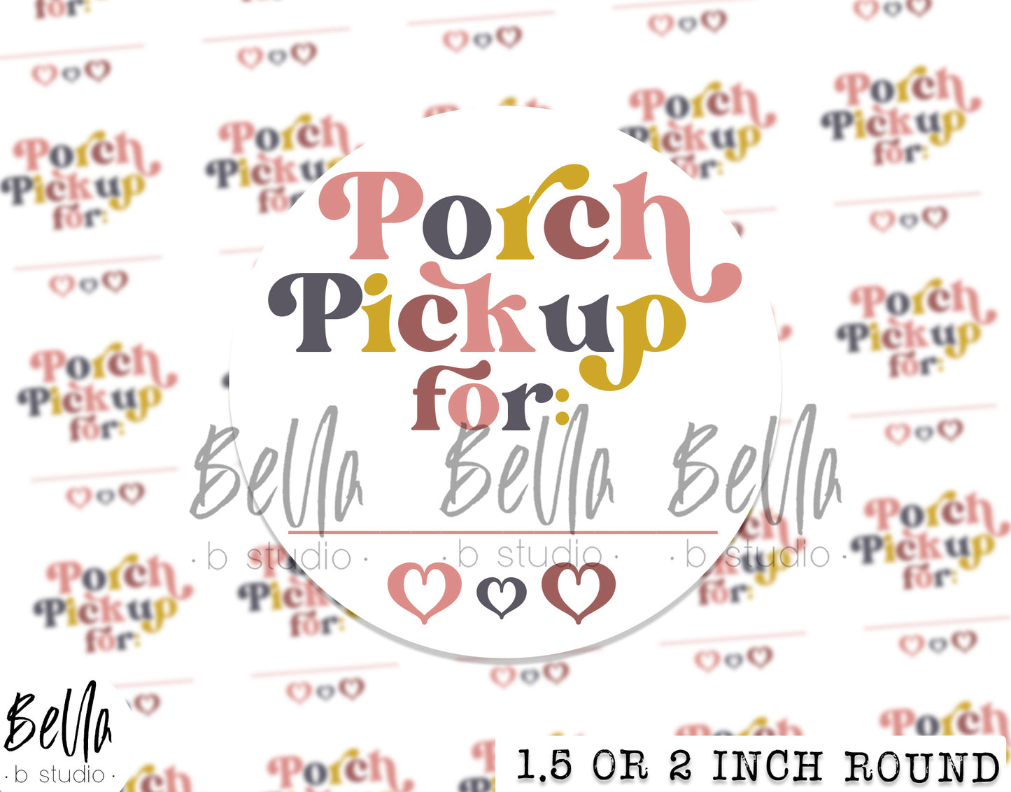 Retro - Porch Pickup Sticker Sheet - Small Business Packaging Stickers