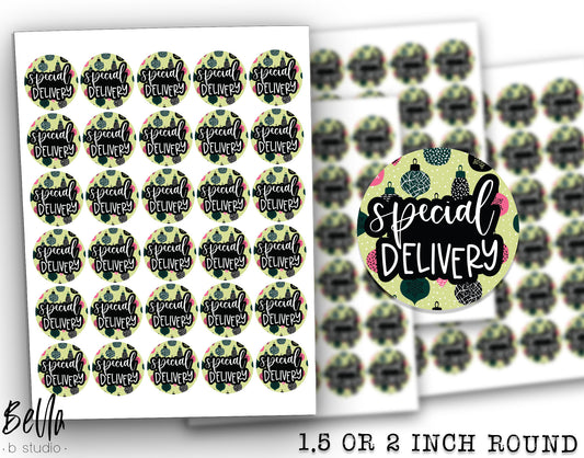 Special Delivery Christmas Sticker Sheet - Small Business Packaging Stickers