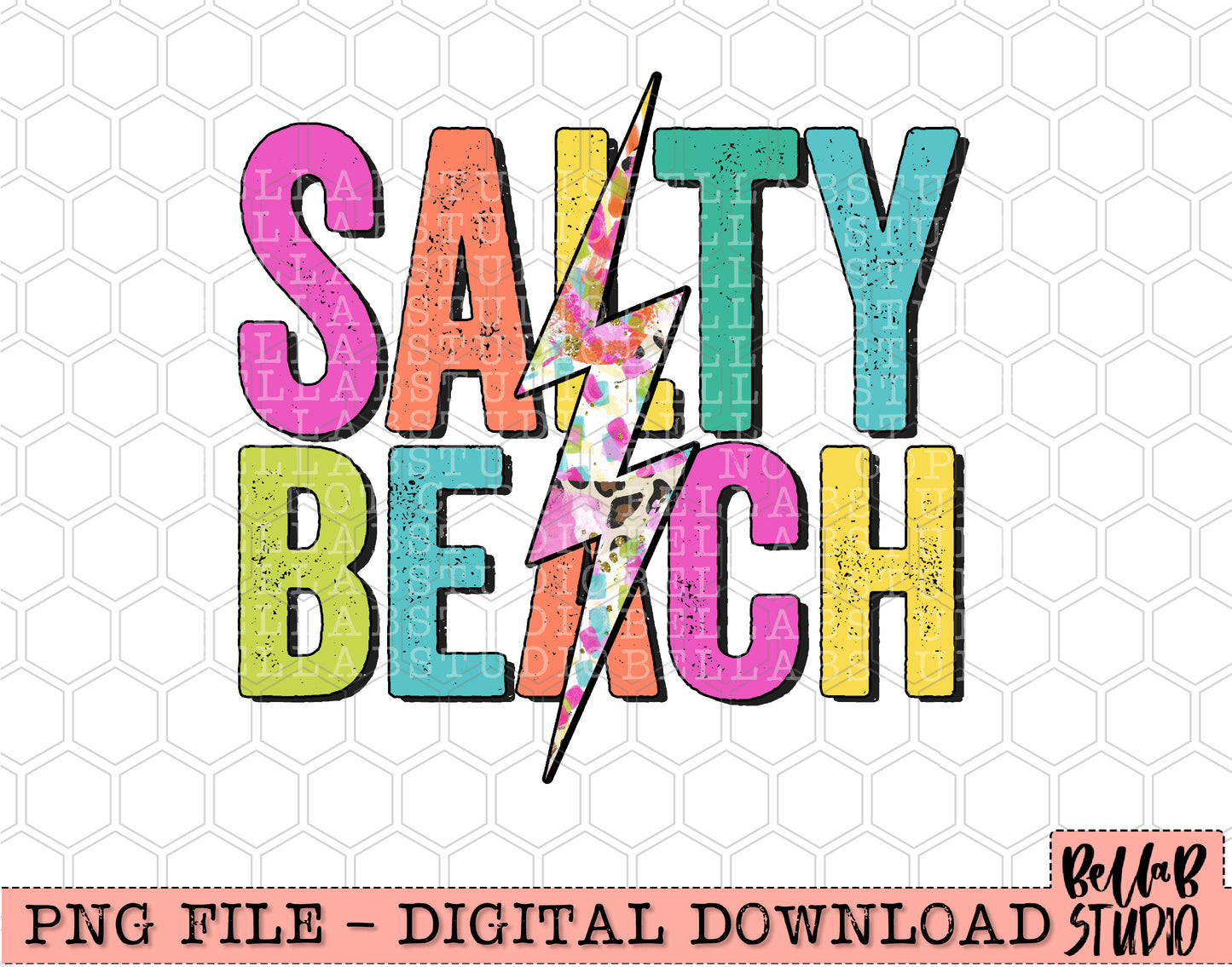 Salty Beach Sublimation Design