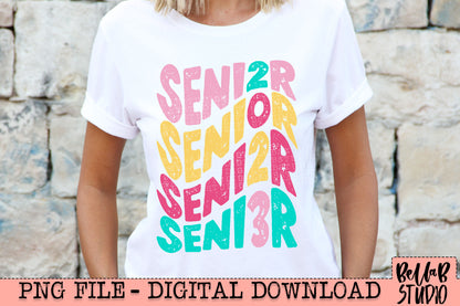 Retro Wavy SENIOR 2023 Sublimation Design