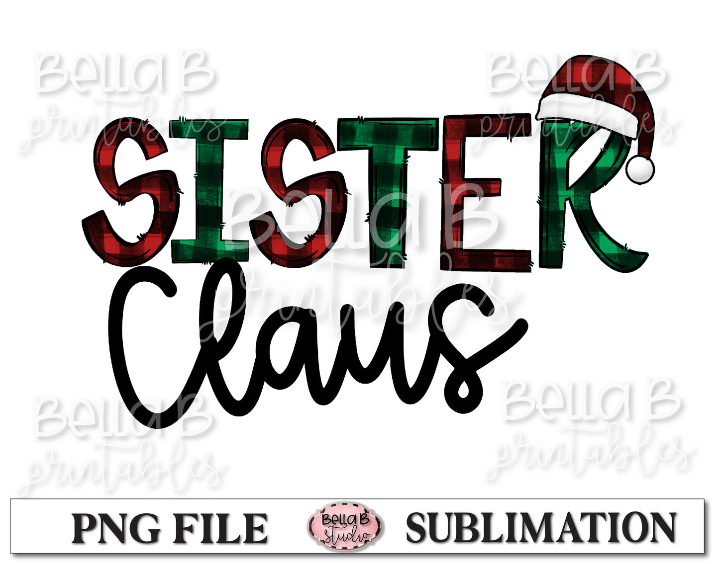 Sister Claus Sublimation Design