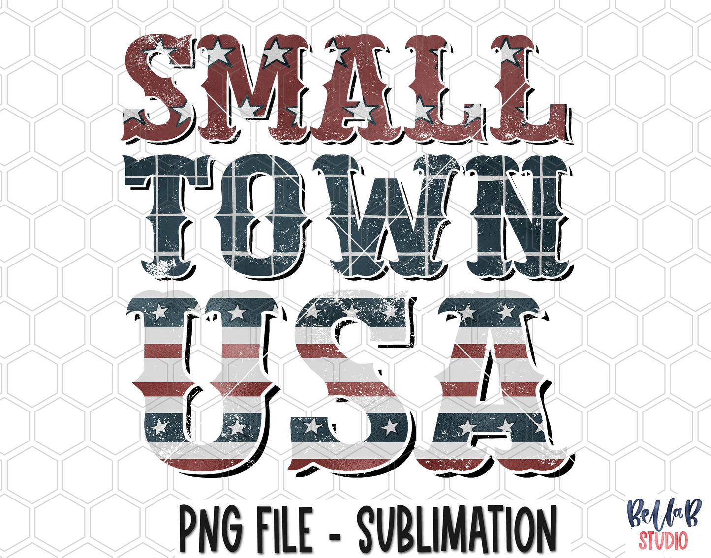 Small Town USA Sublimation Design