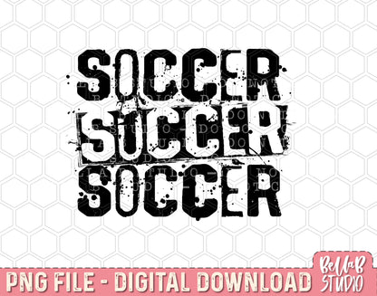 Soccer Grunge PNG Design