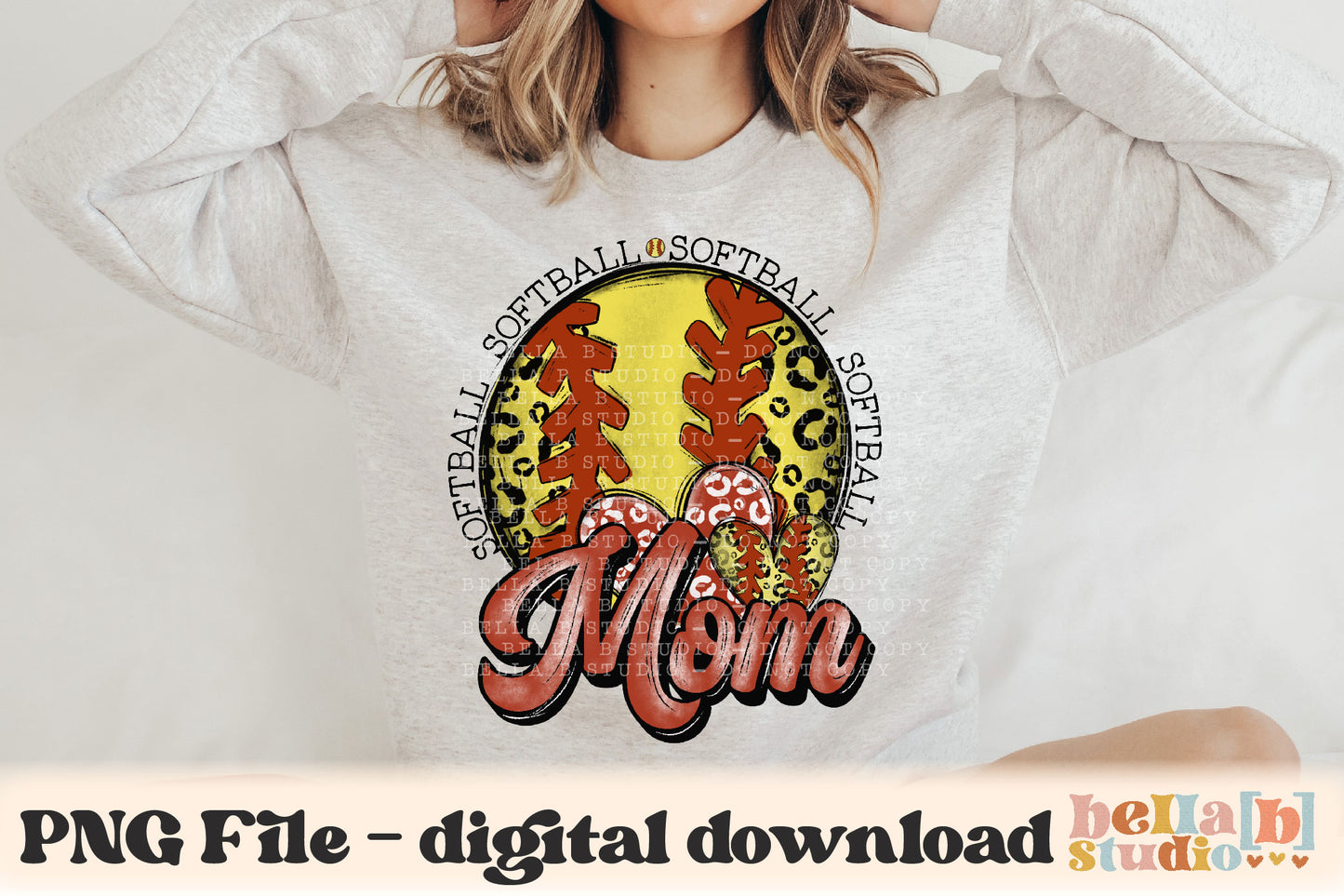 Softball Mom PNG Design