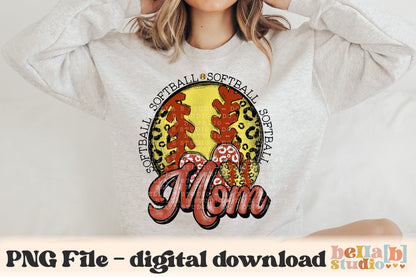 Softball Mom PNG Design