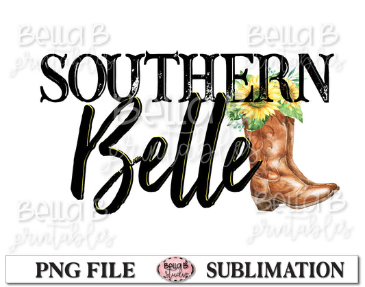 Southern Belle Sublimation Design