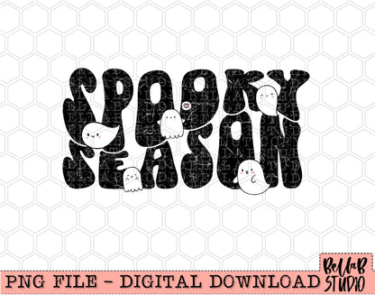 Spooky Season Cute Ghosts PNG Design