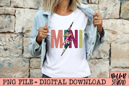 MINI Bright Leopard Bolt Sublimation Design