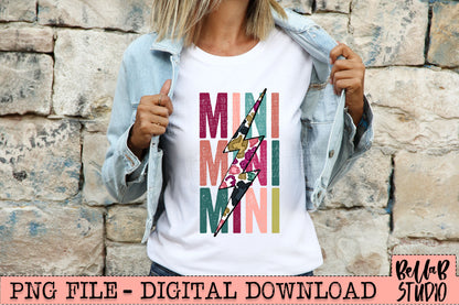 MINI x3 Bright Leopard Bolt Sublimation Design