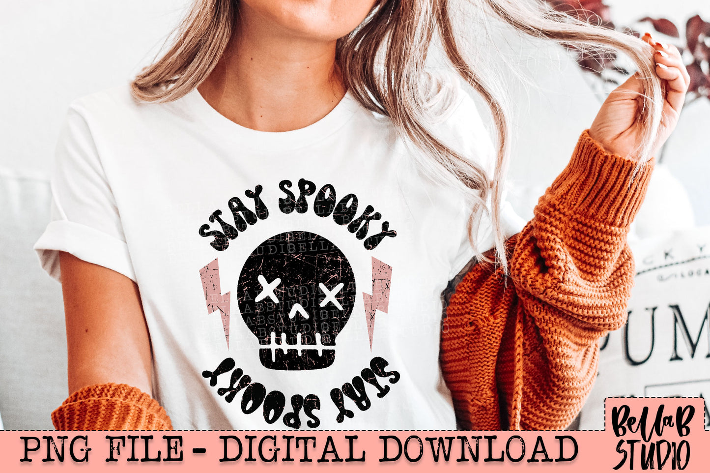 Stay Spooky Cute Skull PNG Design