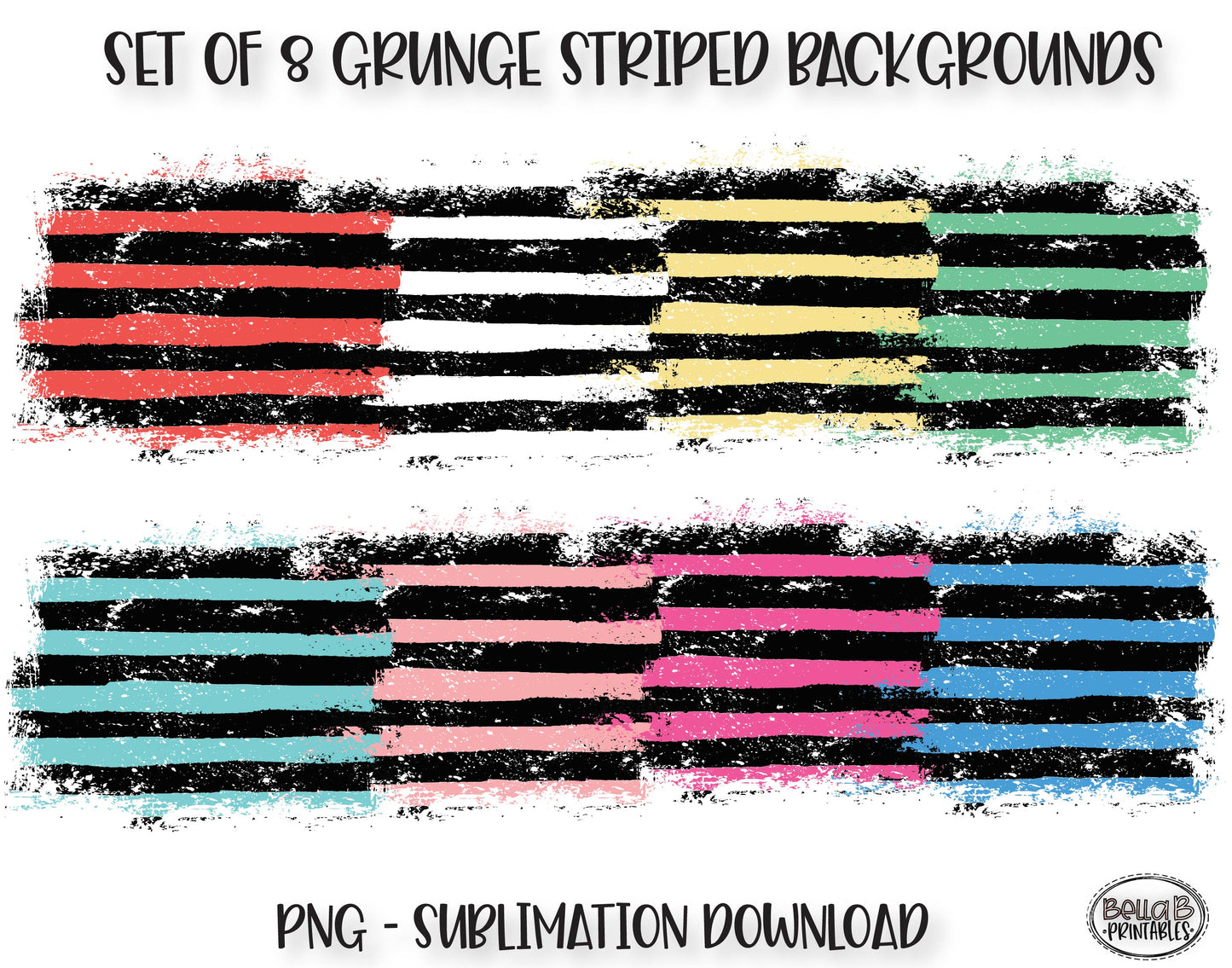 Grunge Stripes Sublimation Background Bundle, Backsplash