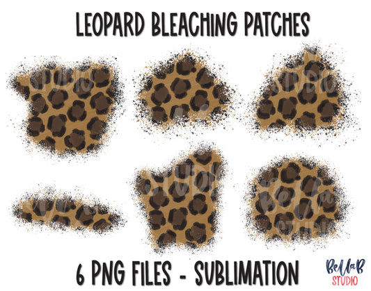 Leopard Sublimation Patches - T Shirt Bleaching Patches