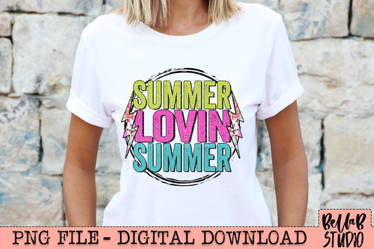 Summer Lovin Bolts Sublimation Design