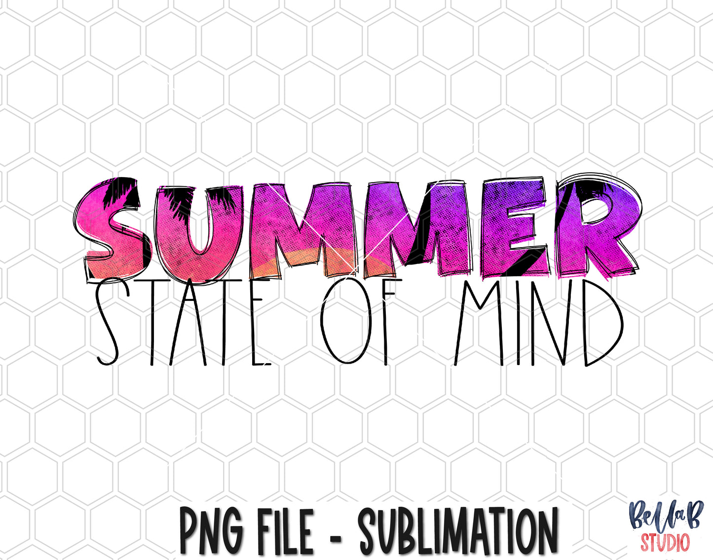 Summer State Of Mind Sublimation Design