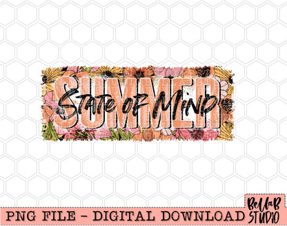 Summer State Of Mind PNG Design