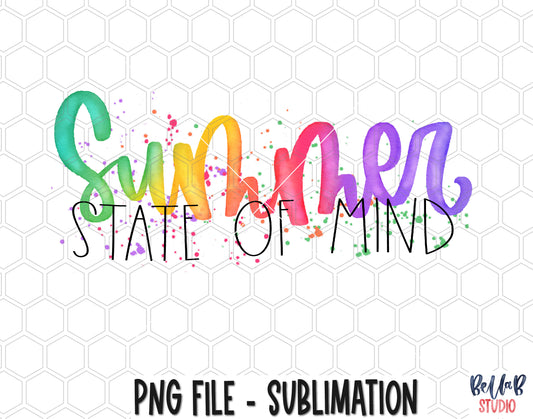 Summer State Of Mind Sublimation Design