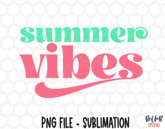 Summer Vibes Sublimation Design