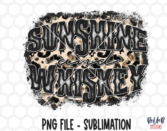 Leopard - Sunshine and Whiskey Sublimation Design