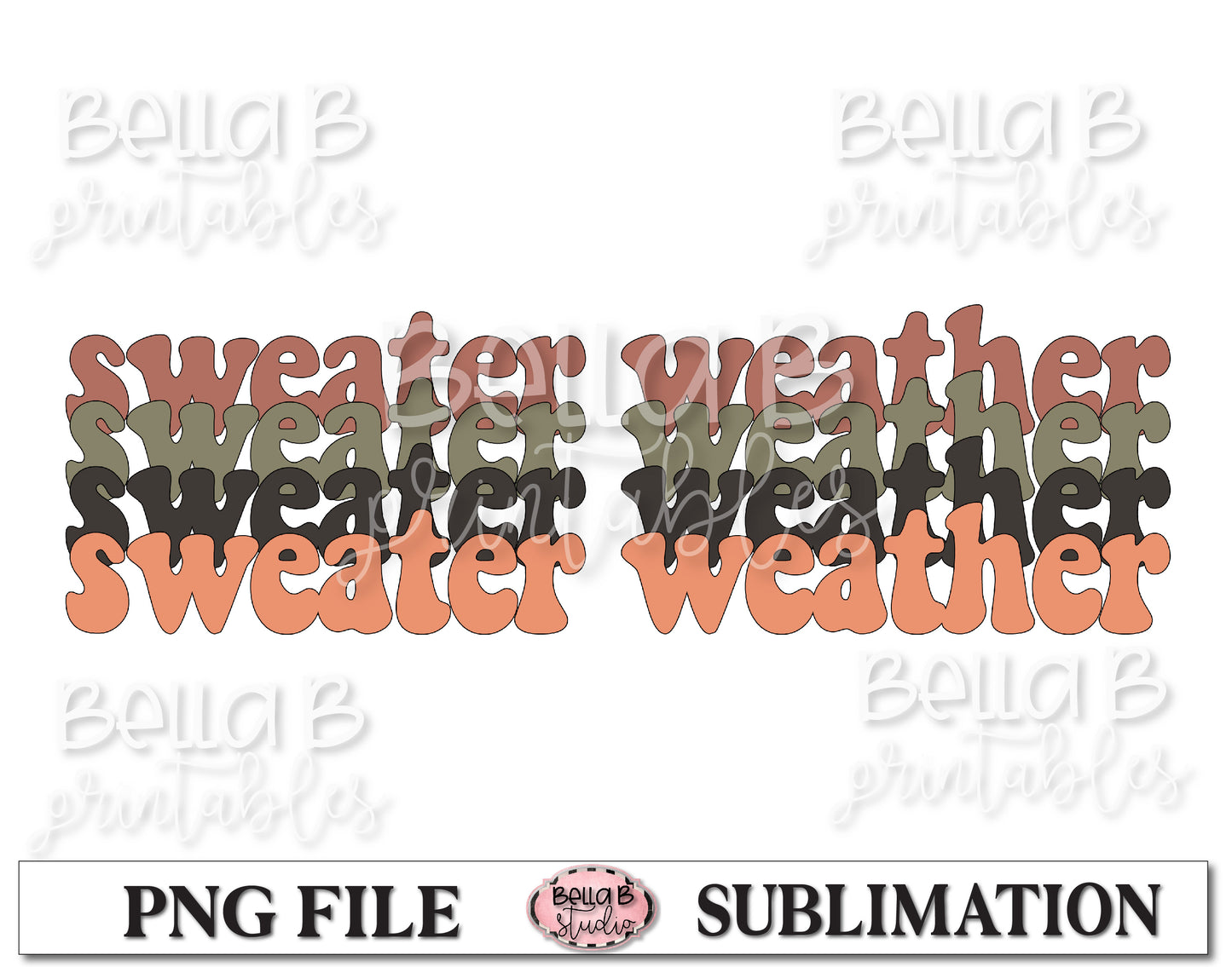 Retro Sweater Weather Sublimation Design
