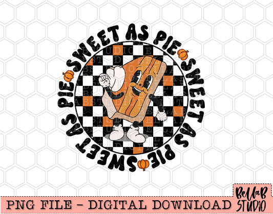 Sweet As Pie Pumpkin Mascot PNG Design