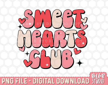 Sweet Hearts Club Sublimation Design