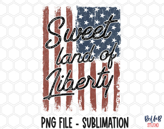 Sweet Land Of Liberty Sublimation Design