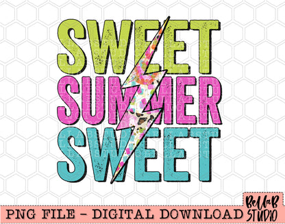 Sweet Summer Bright Bolt Sublimation Design