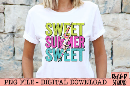 Sweet Summer Bright Bolt Sublimation Design