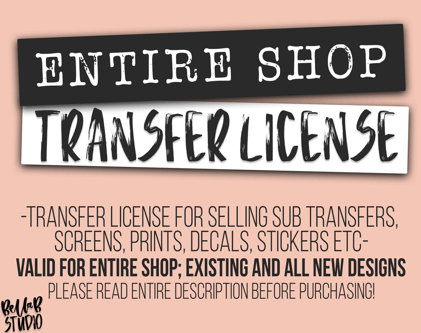 Entire Shop Sublimation Transfer Use License