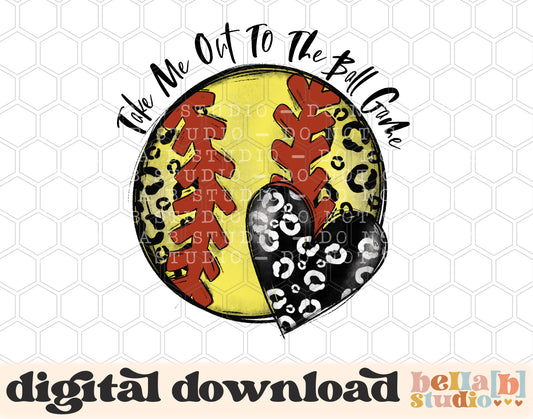 Take Me Out To The Ball Game Softball PNG Design
