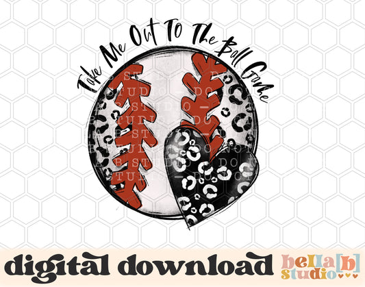 Take Me Out To The Ball Game Baseball PNG Design