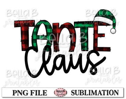 Tante Claus Sublimation Design