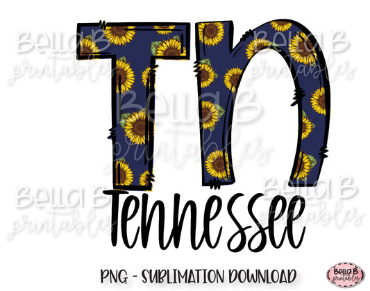 Sunflower Tennessee State Sublimation Design