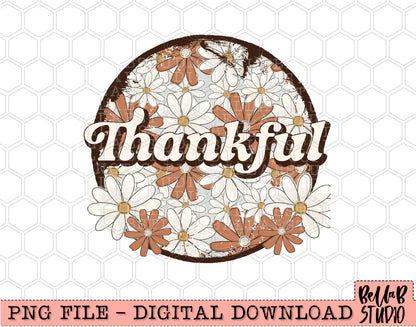 Thankful Daisies PNG Design