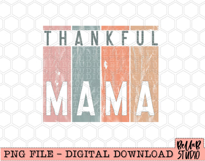 Thankful Mama 4 Panel Vintage PNG Design