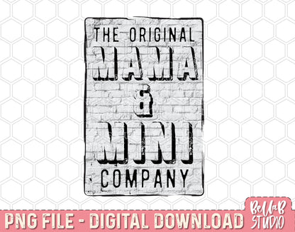 The Original Mama and Mini Company Brick Wall PNG Sublimation Design